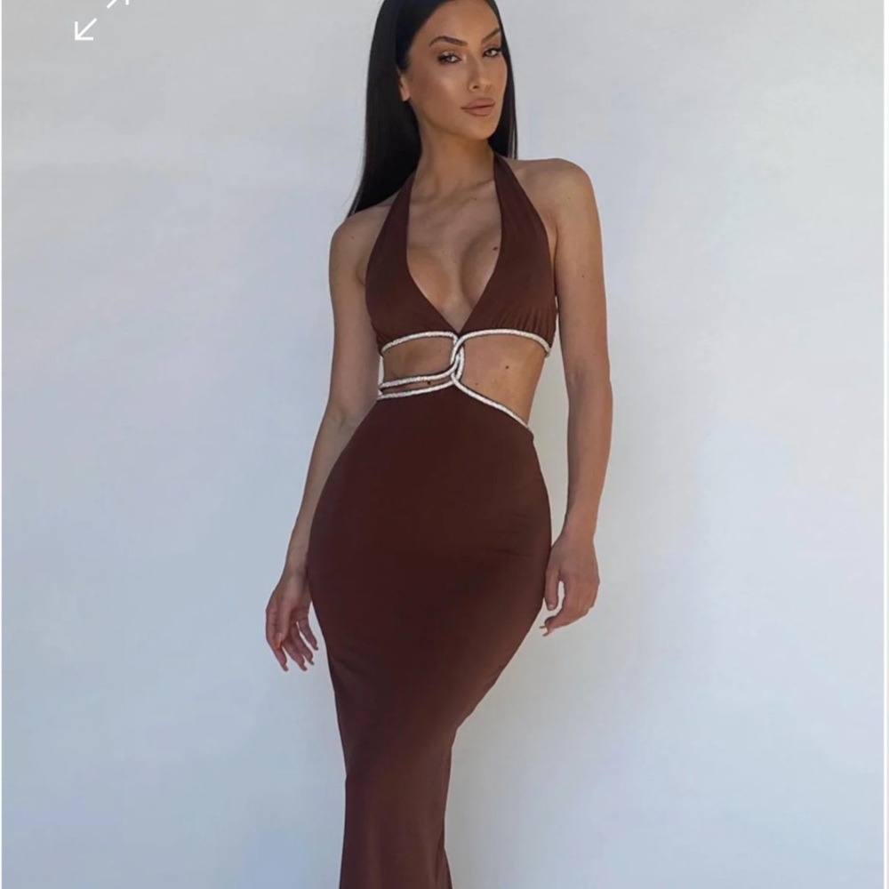 Meshki cut out midi black dress. Never worn!